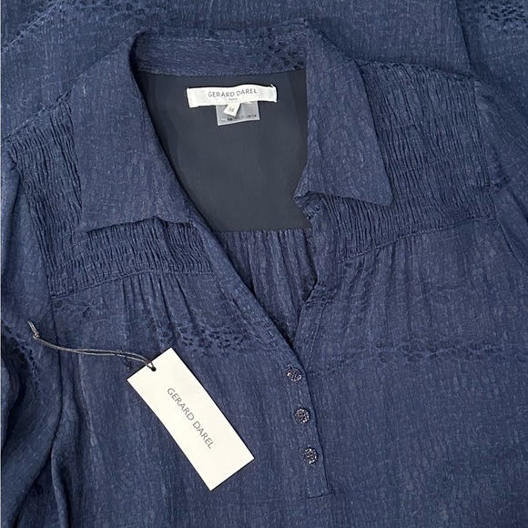 ✨NWT✨ Gerard Darel Blue & Black Cheetah Print Janelle Dress Size 36 (US Size 4) - Picture 15 of 16